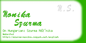 monika szurma business card
